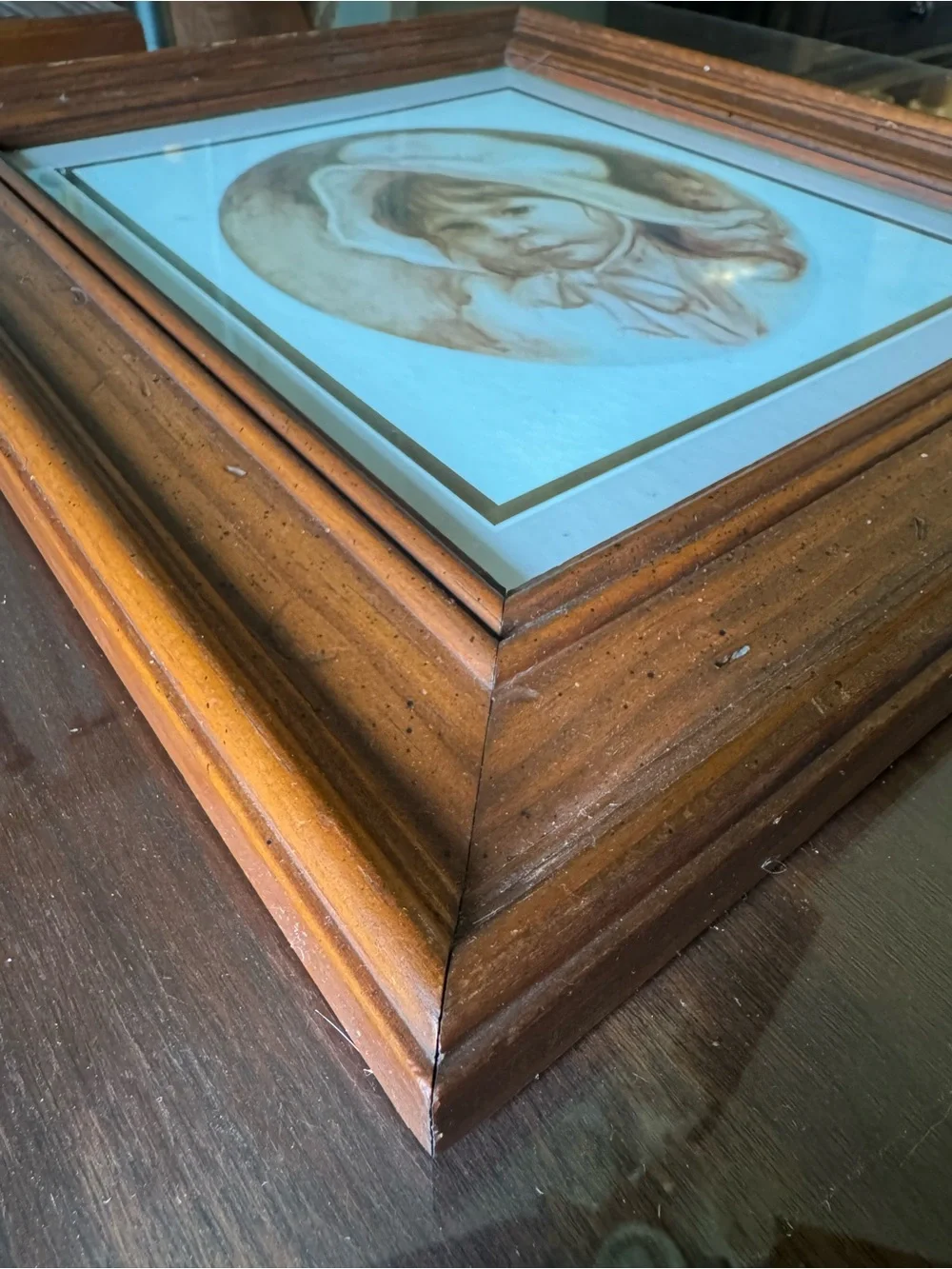 1970s Vintage Vel Miller Prints Prairie Girl Cowboy Wormy Chestnut Frames Rustic